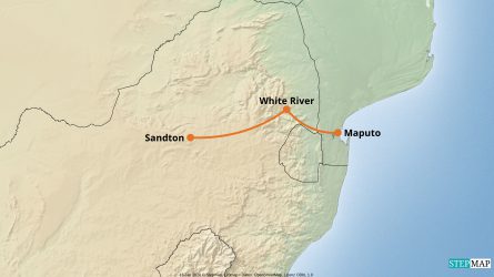 StepMap-Karte-Suedafrika-Mosambik