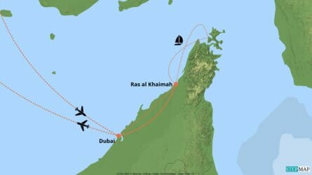 StepMap-Karte-VAE-Kultur-Erlebnisreise-durch-Dubai-und-Ras-Al-Khaimah-inkl-Oman-Ausflug